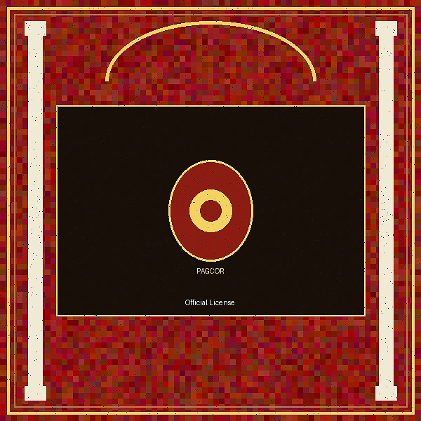 菲律宾PAGCOR官方认证徽章 - 黄金盾牌太阳标志